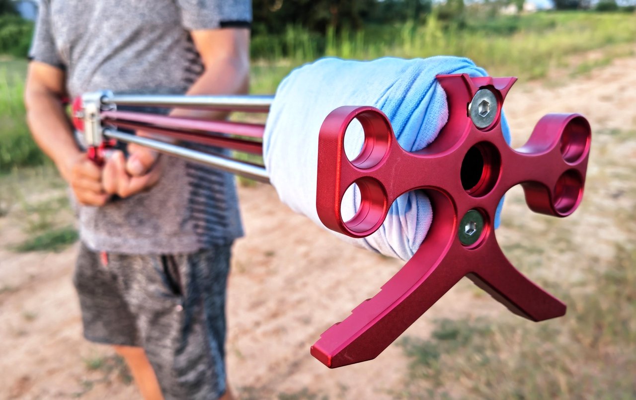 Shotgun Slingshot Power by Flat Rubber Band 80CM Pulling Power