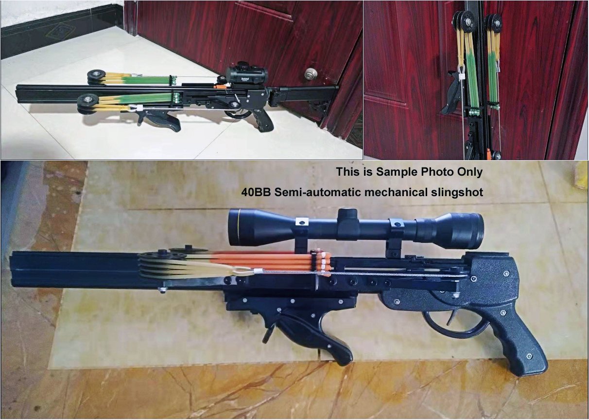 9ST Semi Automatic 40BB SlingBow Plastic Butt Ammo Dart Ball 8MM FULL