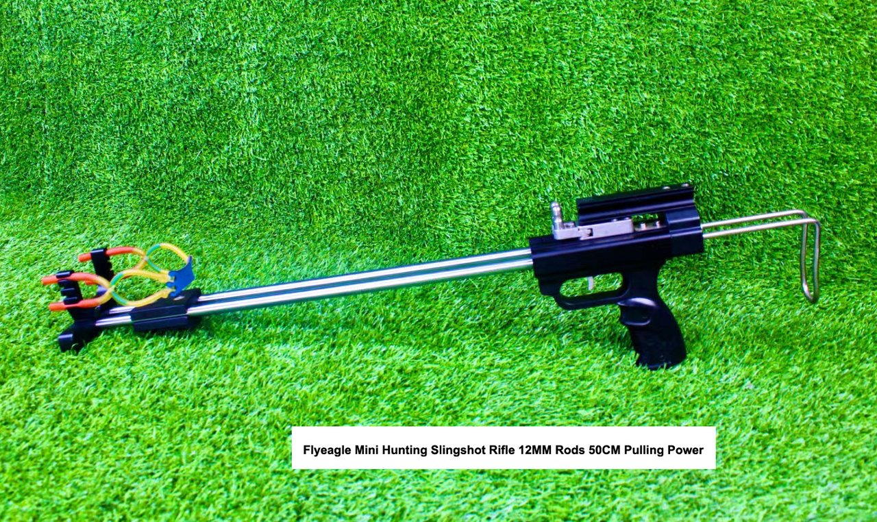 Flyeagle Mini Hunting Slingshot Rifle 12MM Rods 50CM Pulling Power slingshotmarksman