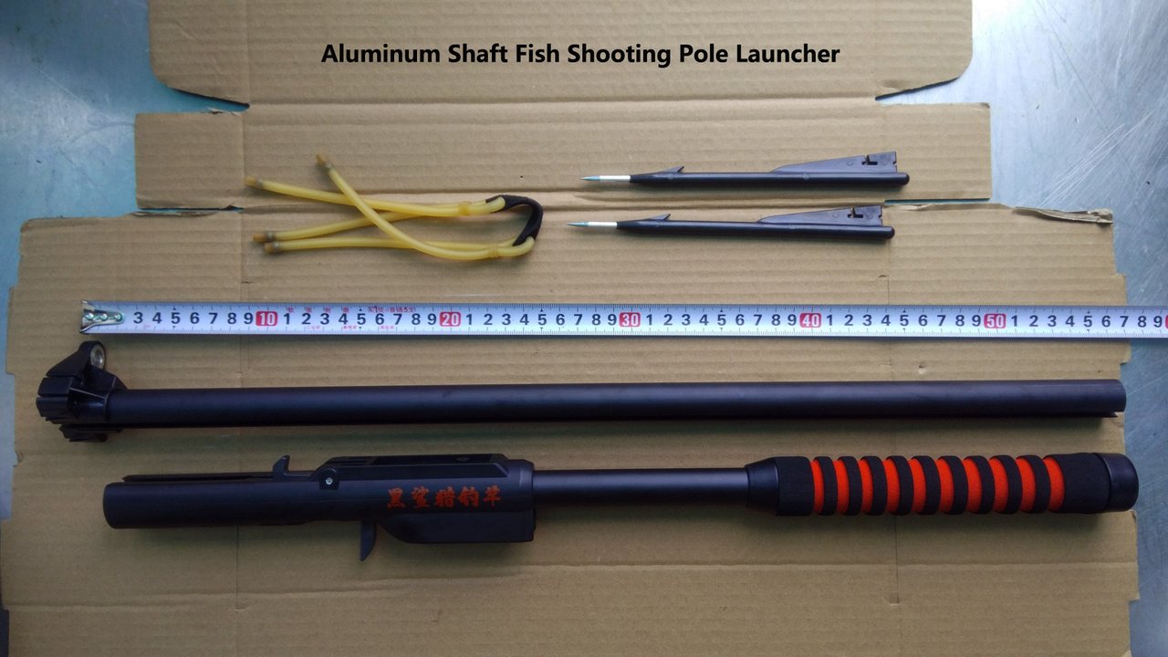Aluminum Shaft Fish Shooting Pole Launcher slingshotmarksman