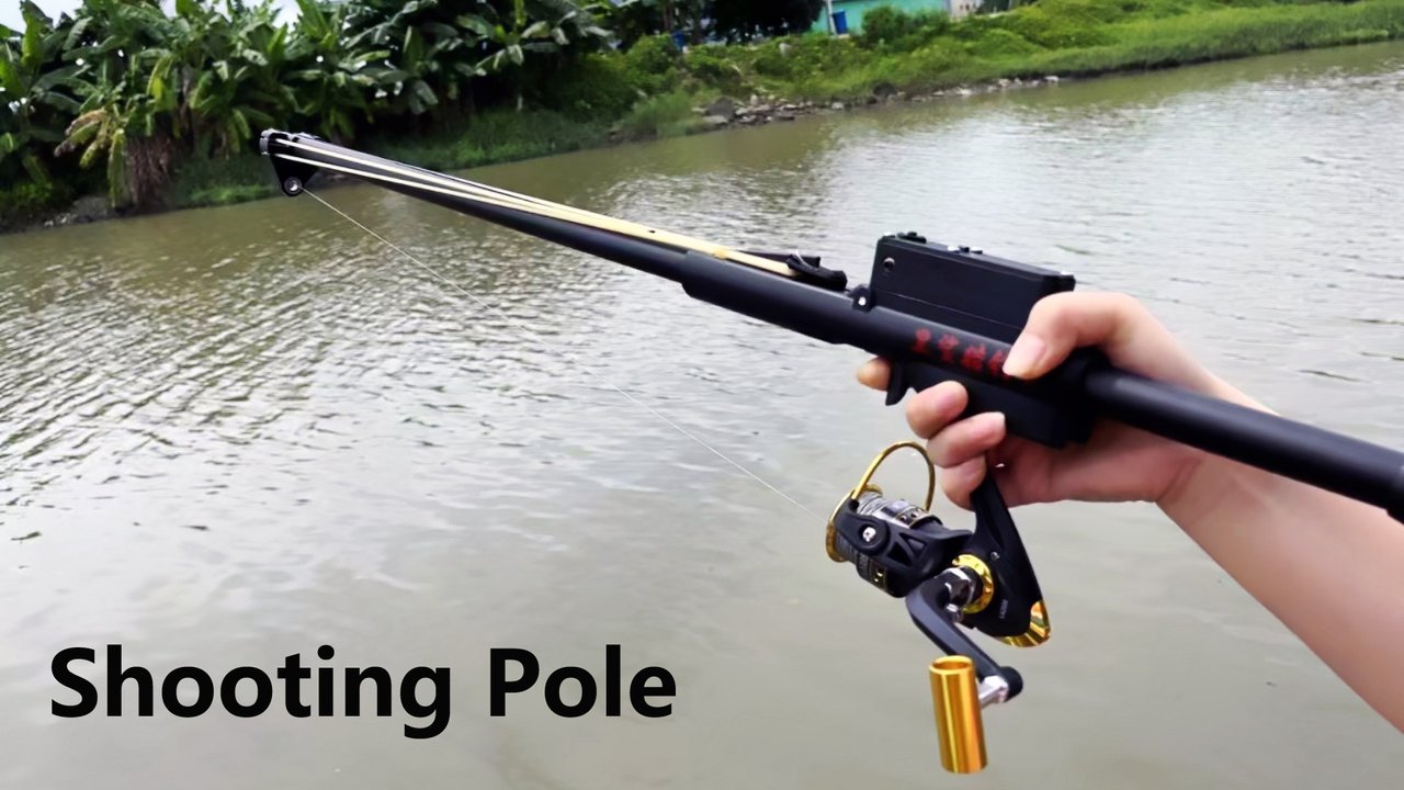 Aluminum Shaft Fish Shooting Pole Launcher slingshotmarksman