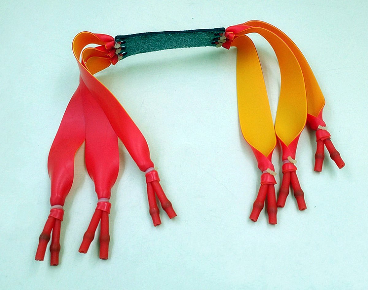 12 Beams Flat Rubber Band for Hunting Slingshot Rifle Each 6 Beams ( 5