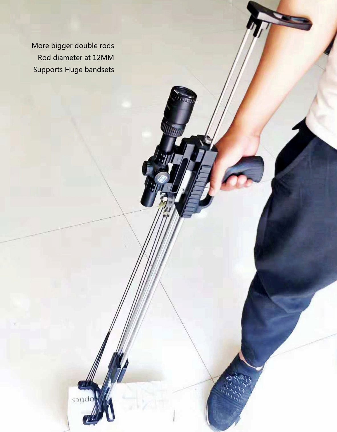 Flymars 2142X Hunting Slingshot Rifle Super High Precise Long distance 12MM Rods slingshotmarksman