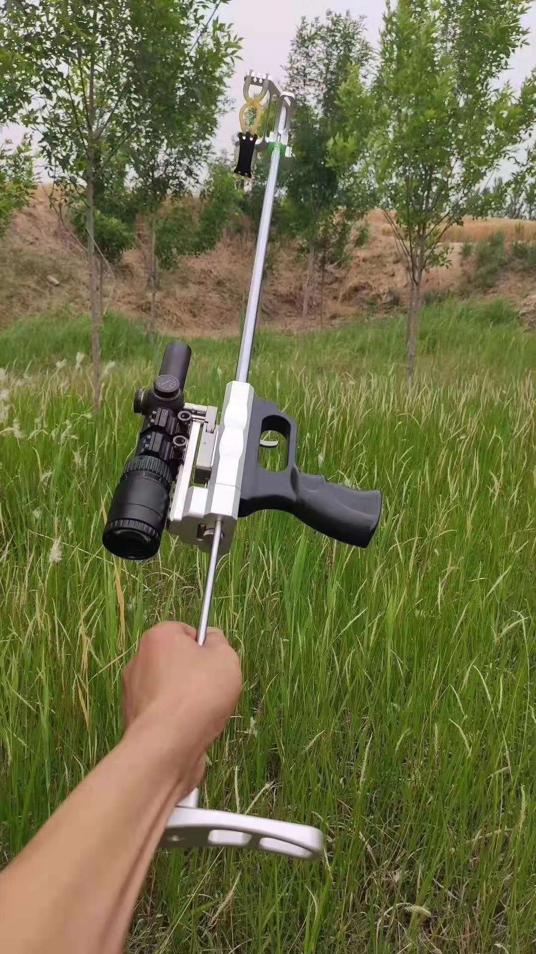 Flymars 2023 Hunting Slingshot Rifle Rods 12MM Bandsets Pulling 70CM