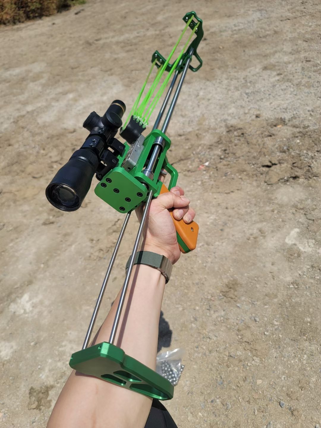 Flymars 2035 Mini Hunting Slingshot Rifle 60CM Pulling Power Newest